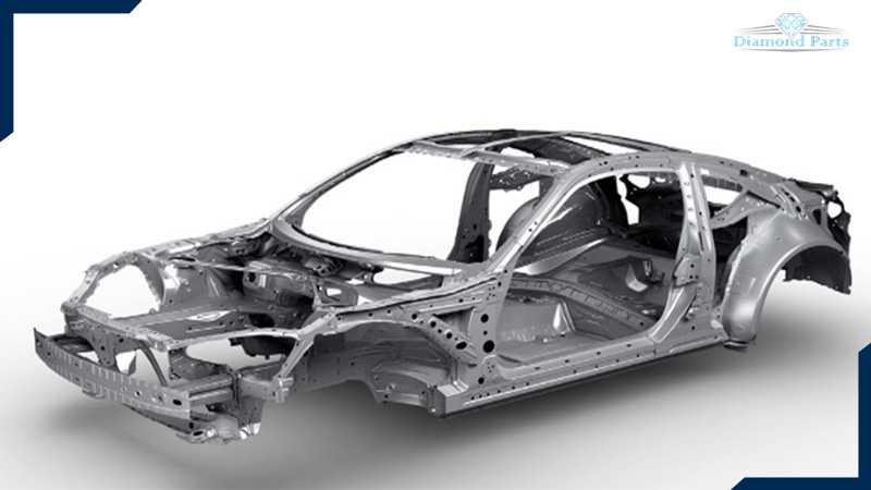 نمای بدنه و اسکلت اصلی خودرو.
