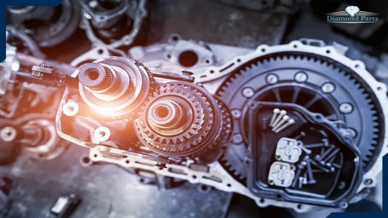 نمای داخل یک عدد گیربکس باز شده.